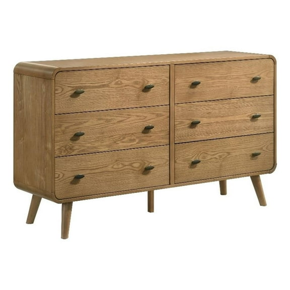 Robyn 6-drawer Bedroom Dresser Light Ash