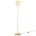 thumbnail image 4 of Modway Reprise 1-Light Modern Glass/Metal Floor Lamp in White/Satin Brass, 4 of 5