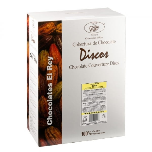 El Rey Icoa White Chocolate Discos 11 Lbs by