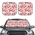 thumbnail image 2 of Windshield Sun Shade, Pink Fruit Ice Cream Print Foldable Car Sun Shade Windshield For Front, 2 Pieces, 2 of 4