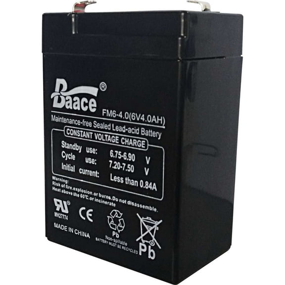 Global Industrial 6V 4Ah Lead-Acid Rechargeable Battery