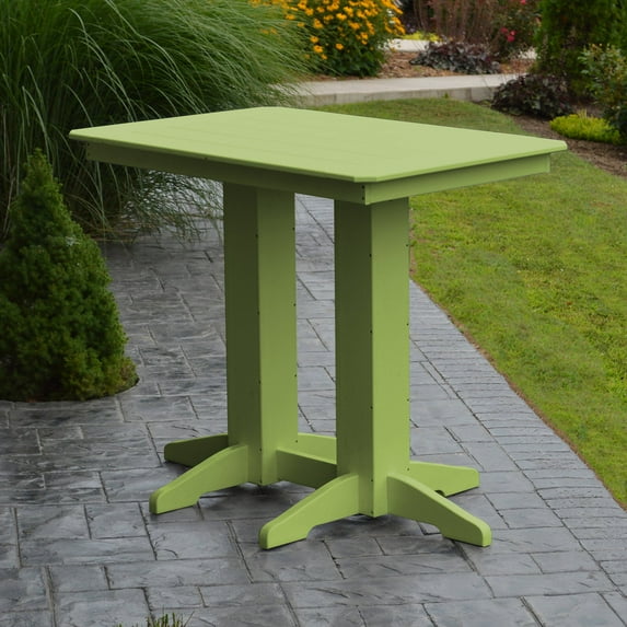 A & L Furniture Poly 48 x 33 in. Rectangle Bar Height Table