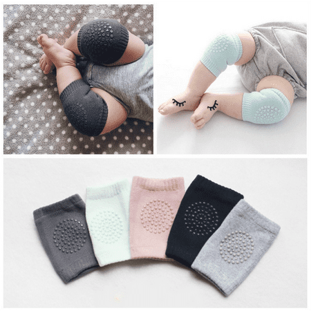 2 Pairs Toddler Baby Infant Crawling Anti-slip Soft Breathable Elastic Knee Pads by