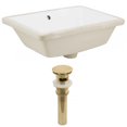thumbnail image 1 of 18.25-in. W Rectangle Bathroom Undermount Sink Set In White - Gold Hardware - Overflow Drain Incl. AI-24794, 1 of 8