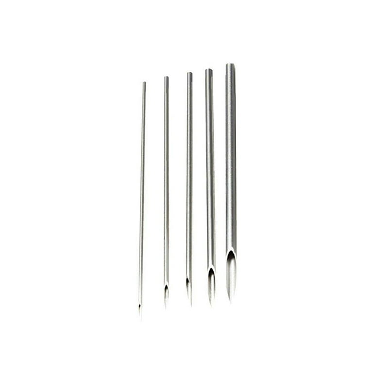CINRA Ear Nose Piercing Needles, 100Pcs Piercing Needles Mix Sizes 12G 14G  16G 18G 20G Stainless Steel Hollow Piercing Needles for Ear Nose Navel