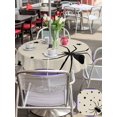 thumbnail image 4 of Outdoor Tablecloth with Umbrella Hole and Zipper, Halloween Round Table Cloth 60 Inch Waterproof Tablecloth, Purple Beige Spi-der Stars Halloween Picnic Table Cover for Patio Camping, 4 of 7
