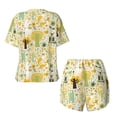 thumbnail image 6 of "Wukai Animal Tree Women's Pajama Set - Short-Sleeve Top and Shorts with Elastic Waistband and Pockets for Loungewear, Yoga, and Casual Wear-3X-Large, 6 of 8