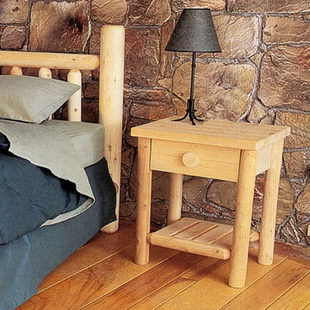 Rustic Natural Cedar Furniture Wheatfields 1 Drawer Nightstand