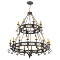 thumbnail image 3 of Meyda Tiffany 190675 Gina 24 Light 72" Wide Taper Candle Style Chandelier - Bronze, 3 of 4