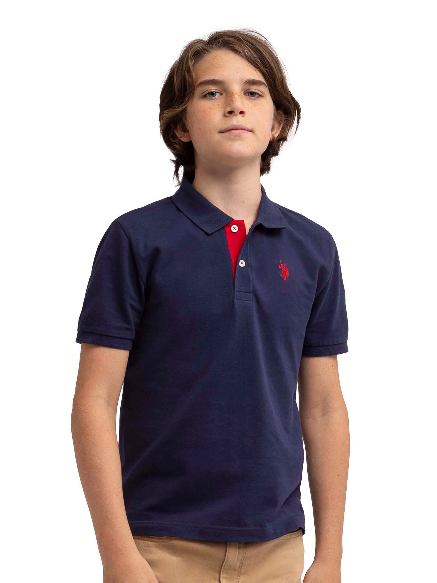 U.S. Polo Assn. Boys Pique Polo Shirt, 2-Pack, Sizes 4-18