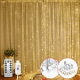 thumbnail image 3 of Travelwant Twinkle Star LED Window Curtain String Light Wedding Party Home Garden Bedroom Outdoor Indoor Wall Decorations, Warm White, 3 of 8