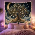 thumbnail image 2 of Ancient Gnarled Tree With Thick Trunk Sprawling, Inspirational Illustration for Quote Lovers, Wall Decor, Mother's Day Gift, Tapestry Wall Hanging for Dorm and Living Room, 2 of 7