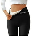 thumbnail image 3 of Warm Casual Winter Solid Pants, Soft Clouds Fleece Leggings Women Winter Leggings, 3 of 5