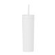 thumbnail image 1 of Toystoory Botella de agua de 16OZ, vaso de paja esmerilado de plástico de 2 capas, bebida portátil, taza de té de la leche, soporte para café y jugo Mostrada Blanco 21 cm x 7.2 cm Toystoory HA007950-01B, 1 of 6