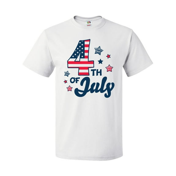 Inktastic 4th of July with Striped Stars T-Shirt