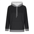 thumbnail image 3 of Cilsoka Oversized Hoodies for Women Y2k White Crewneck Sweatshirt Women Lightweight Pullover Sweatshirts for Women with Zipper Womens Long Sleeve Tops V Neck My Orders past Orders, 3 of 5