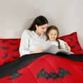 thumbnail image 4 of Manfei Boys Happy Halloween 7-Piece Twin Bedding Sets,Trick Or Treat Bedding Comforter Set,Black Bats Sheet Sets For Teens,Ultra Soft Home Decor Reversible, 4 of 8