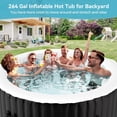 thumbnail image 2 of 264 Gallon Inflatable Hot Tub 6 Person Round with Control Panel, Portable Outdoor AirJet Hot Tub Spa with 130 Bubble Jets, Filter, Insulated Tub Cover and Floor Protector, Temperature up to 104°F, 2 of 10