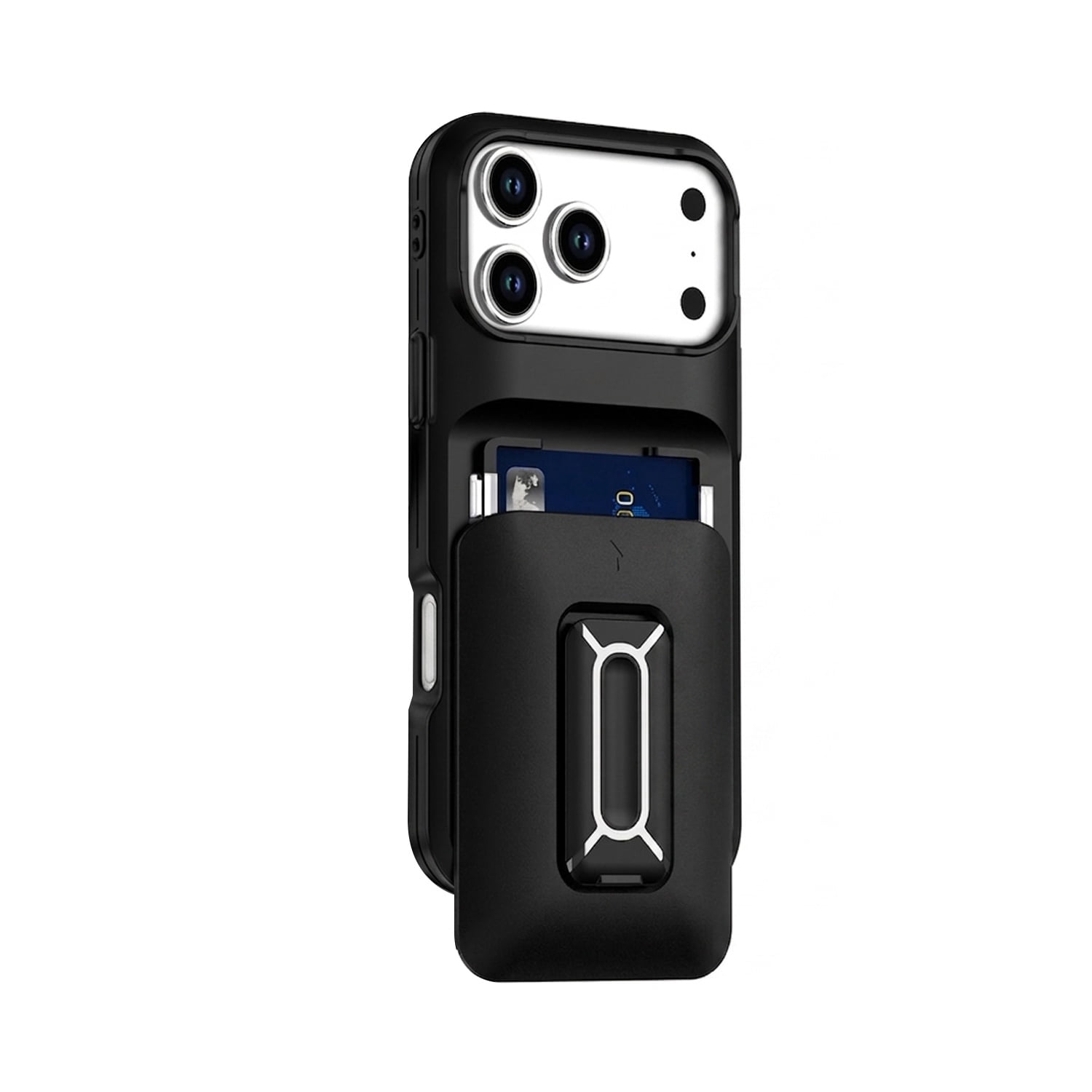 Slim Wallet Card Holder Case for iPhone 17 Pro Max - Black