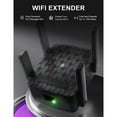 thumbnail image 2 of KIDSNADO 2025 WiFi Extender-Wireless Signal Repeater Booster,Dual Band 2.4GHz & 5GHz Wireless Repeate,Dual-band Speeds Up To 1200Mbps Wall-Through Strong WiFi Booster,Covers Up to 9800 Sq.ft （black）, 2 of 7