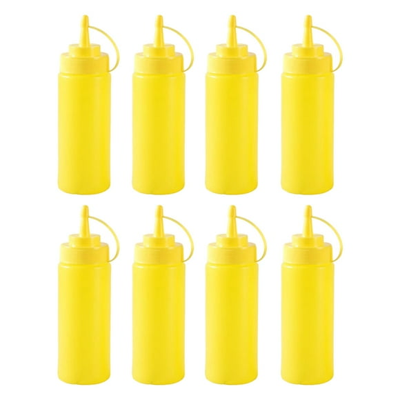 8 Botellas De Dispensador De Ketchup Perfecl De 250 ml para Cocina Amarillo