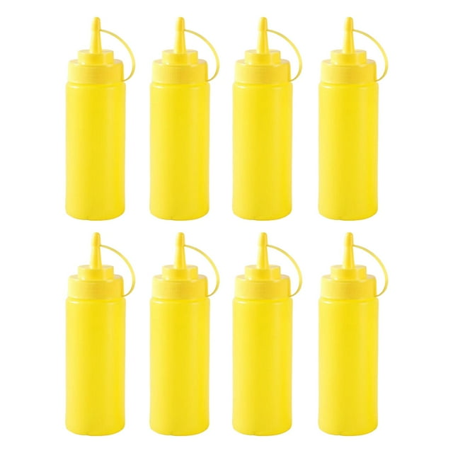 Dispensador De Ketchup De Botellas De Salsa Para El Hogar De 8 Piezas Para Condimentos De Barbacoa De Picnic Amarillo Sunnimix Botellas De Salsa