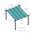 thumbnail image 6 of EastVita 10x13 Ft Aluminum Pergola,Outdoor Pergola with Adjustable Canopy,Reinforced Metal Frame for Backyard,Garden,Deck,Blue, 6 of 8