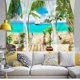 thumbnail image 4 of Tapiz de decoración de playa, vista de palmeras, isla tropical oceánica, balcón, paisaje tropical de verano, tapiz de naturaleza para colgar en la pared, dormitorio, sala de estar y dormitorio., 4 of 5