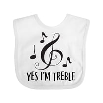 Inktastic Funny Music Yes Im Treble Boys or Girls Baby Bib