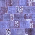 thumbnail image 1 of Ahgly Company Indoor Square Patchwork Blue Transitional Area Rugs, 4' Square, 1 of 4