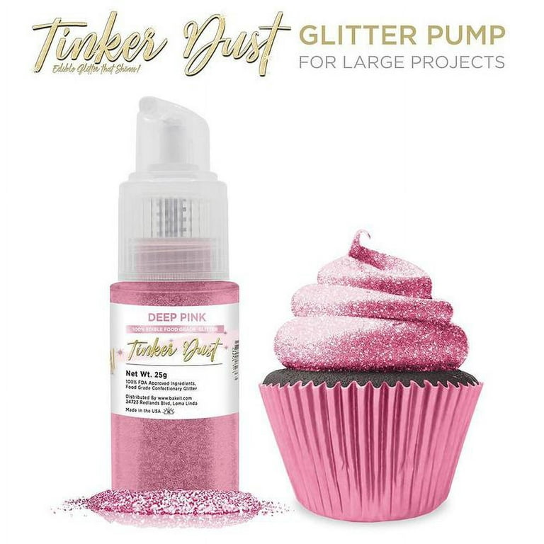 Sparkle Pink & White Shimmer Edible Cake Glitter - .25 oz - Food Product