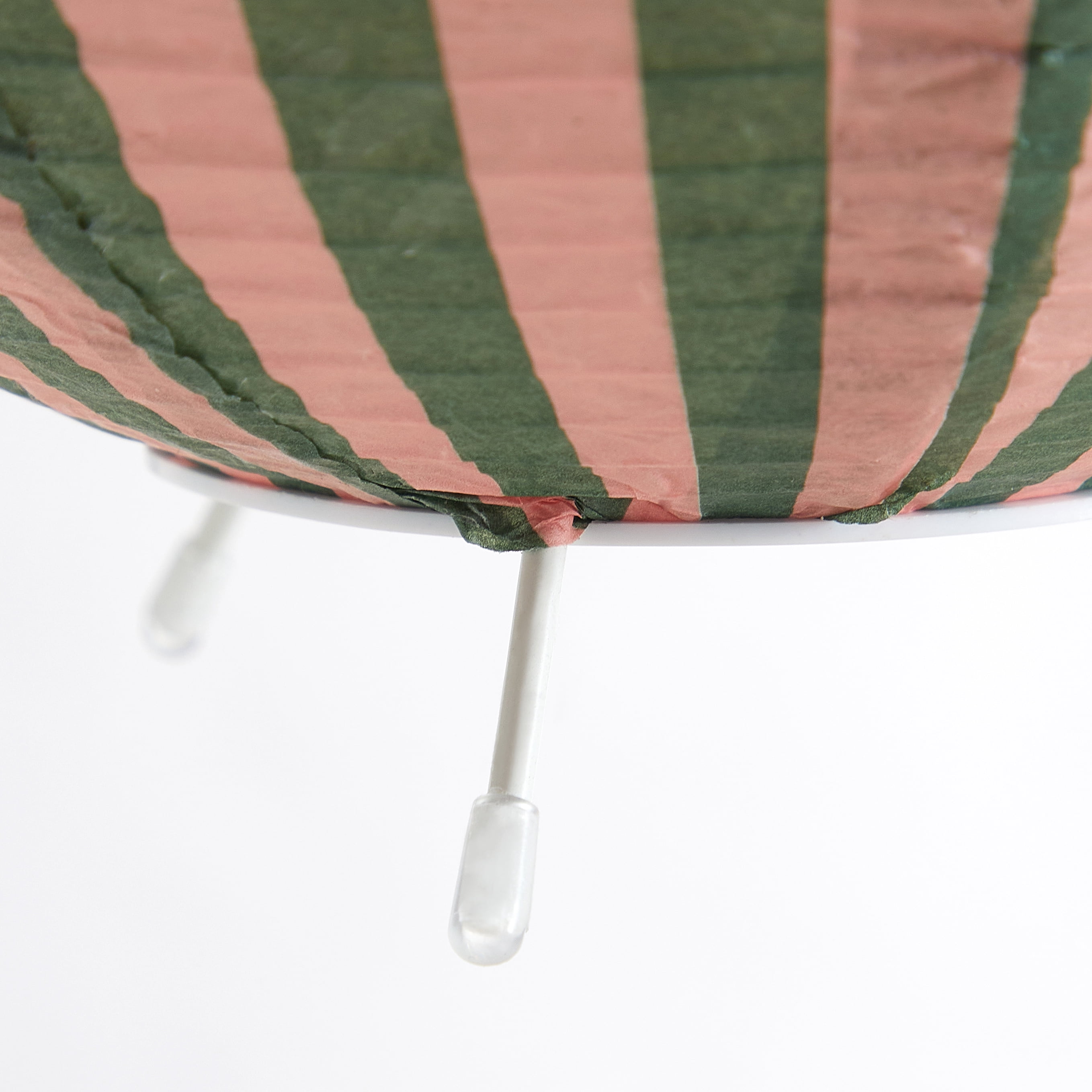 Urban Shop 8.2"H x 9" D Paper Lantern Table Lamp, Green and Pink Stripe