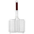 Outset Chrome Grill Basket with Rosewood Handle
