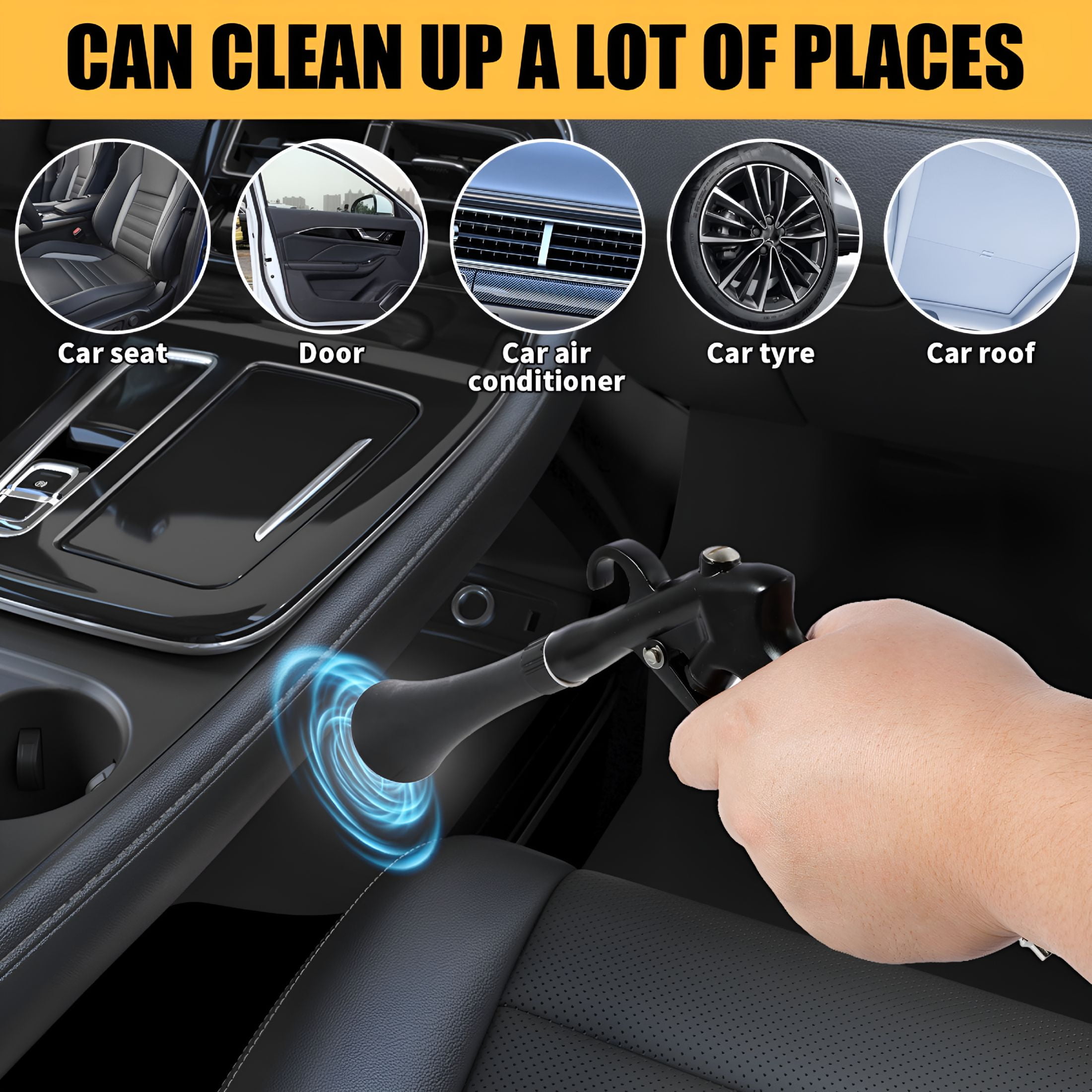 RAGUPEL Car Interior Cleaning Kit Efficient Car Detailing Kit Ergonomic Auto Detailing Tools Multipurpose Car Interior Detailing Kit for Vehicle Upholstery Body Engine Compartment