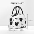 thumbnail image 5 of YFYANG Portable Waterproof Insulated Lunch Bag, Love Lash Doodle Reusable Cooler Bag / Picnic Bag for Adults Teens, 5 of 9