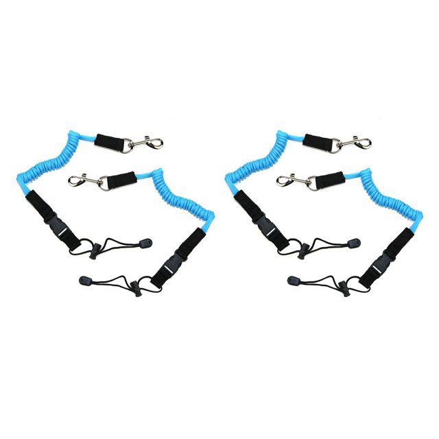 sweethay 2 piezas Kayak Paddle Tethering Leash Speedboat Correa ajustable Cuerda de surf Deportes acuáticos al aire libre Equipo de entrenamiento azul Azul 2piezas sweethay CBP214889