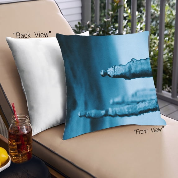 Ahgly Company Earth Ice Outdoor Throw Pillow, 18 inch by 18 inch
