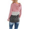 thumbnail image 3 of HAPIMO Women's Fashion Hoodie Sweatshirt T-Shirt Clothes for Women Striped Color Block Tops Pockets Drawstring Pullover Cozy Casual Sweatshirt Long Sleeve Blouse Pink XXL, 3 of 7