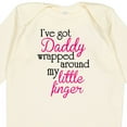 thumbnail image 4 of Inktastic I've Got Daddy Wrapped Around My Little Finger Girls Long Sleeve Baby Bodysuit, 4 of 5
