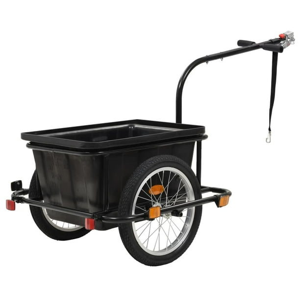 vidaXL Bike Cargo Trailer Black 13.2 gal