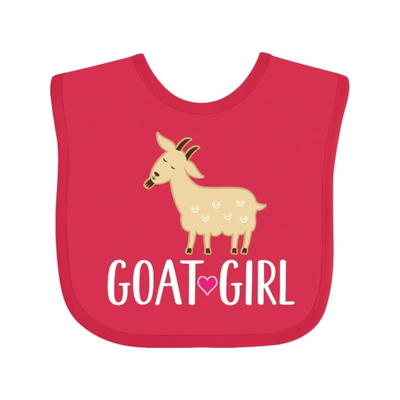 Inktastic Goat Girl Farm Animal Girls Baby Bib