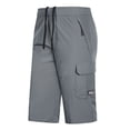 thumbnail image 3 of Pantalones capri deportivos casuales para hombre, talla grande, de secado rápido, con aros en color arena, 3 of 5