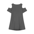 thumbnail image 6 of ChaoHeng Women Dresses on Clearance Summer Dresses for Women Plus Size Women's Summer Off Shoulder Loose V-Neck Short Sleeved Patchwork Fake Two-piece Dress, 6 of 6