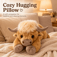 thumbnail image 2 of Highland Cow Stuffed Animal Plush, Soft Cow Plush Toy Gift for Kids and Adults, Cute Hugging Pillow, 2 of 7