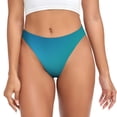 thumbnail image 1 of Balery Blue to turquoise Tangas de Algodón para Mujer con Estampado – Ropa Interior Sexy, Transpirable, G-string-Small, 1 of 6