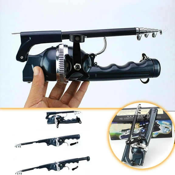 Outdoor Fishing Gear Blissfish Folding Fishing Rod and Reel Travel Fishing Rod with Built-In Reel and 80m Line for Anglers and Adventurers