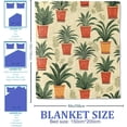 thumbnail image 2 of Potted Plants Throw Blanket 40x50, Plants Theme Blankets for Living Room Decor, Soft Flannel Plants Gifts for Women, 2 of 6