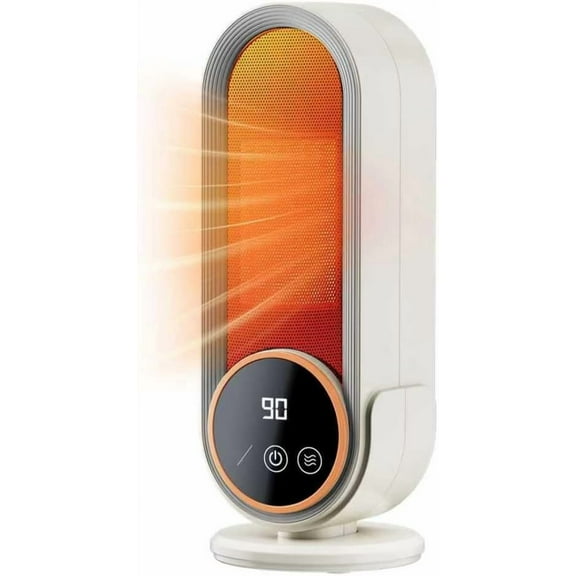 Space Heater Indoor - Energy Efficient Portable Heater with Adjustable Thermostat,1200W PTC Rapid Heating Ceramic Technology with Remote,Intelligent Timing (White, E68 Touch Control)