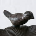 thumbnail image 5 of Scallop Shell Garden Stake, Bird Feeder, Cast Iron, 3 Feet 2 1/2 Inches Tall, Rustic Garden Decoration, 5 of 6