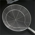 thumbnail image 5 of Strainer Ladle Stainless Steel Metal Frying Basket With Handle Large Spoon Food Oil Solid Metal Mesh Wire 7'', 5 of 8